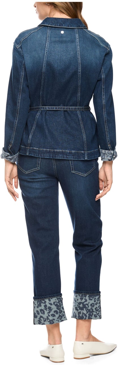 Marc Cain Marccain Jack Jackets Donkerblauw Bc 31.04 D08 Blauw