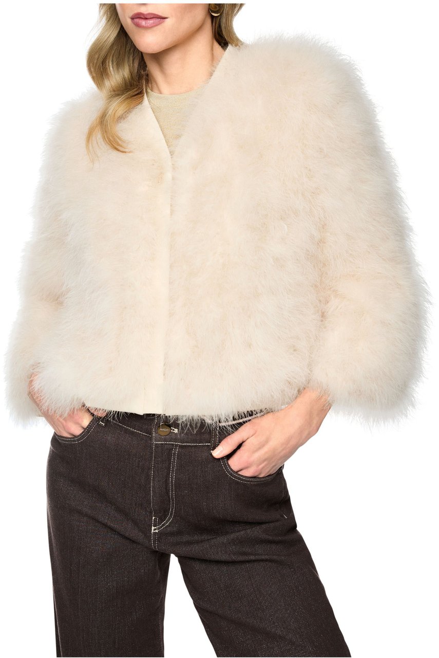 Marc Cain Marccain Jack Jackets Creme Bc 31.10 W06 Beige