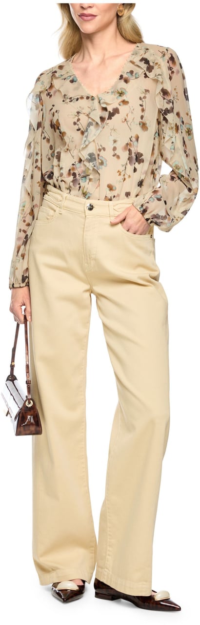 Marc Cain Marccain Blouse Blouses Creme Bc 51.08 W54 Beige