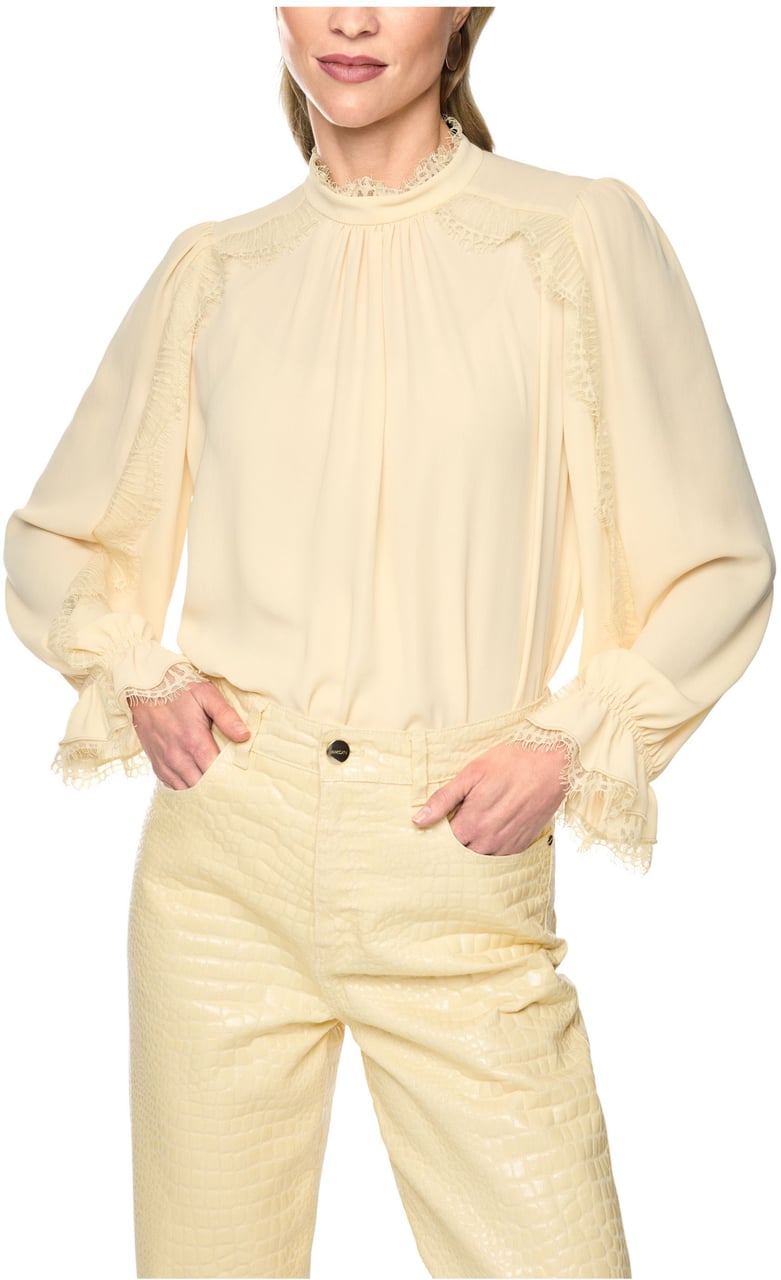 Marc Cain Marccain Blouse Blouses Creme Bc 51.18 W90 Beige