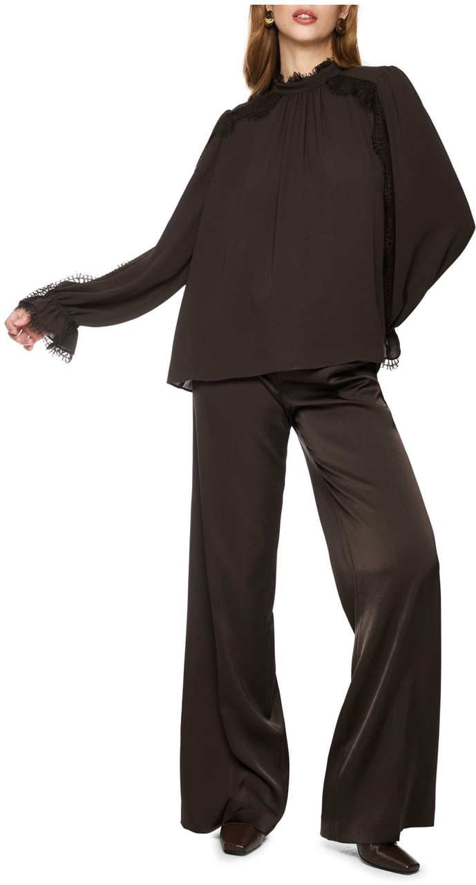 Marc Cain Marccain Blouse Blouses Donkerbruin Bc 51.18 W90 Bruin