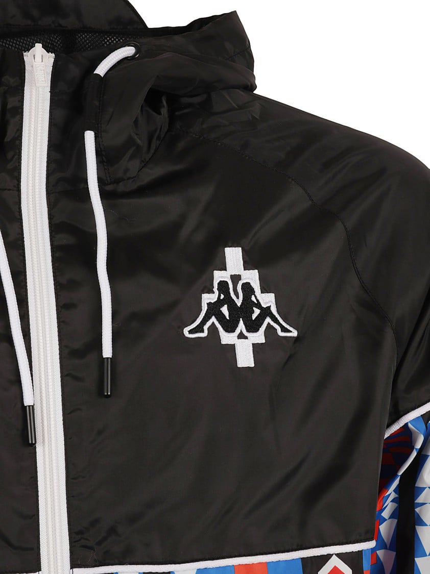 Marcelo Burlon Geometric Patterned Multicolour Jacket With Front Zipper Divers