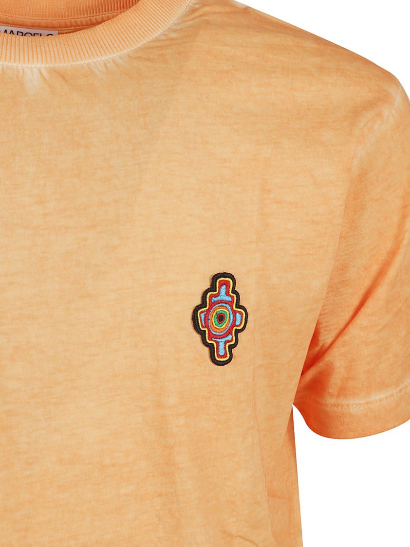Marcelo Burlon Sunset Cross Regular T-Shirt Oranje