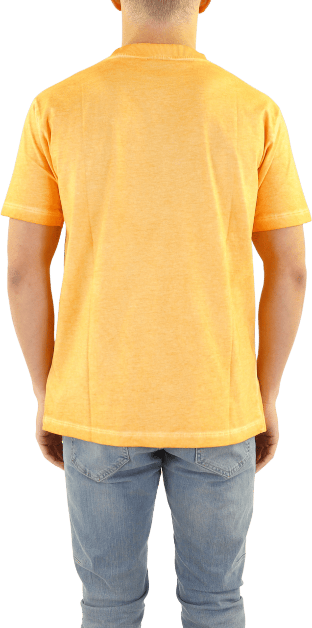 Marcelo Burlon Heren Sunset Cross Regular T-Shirt Geel