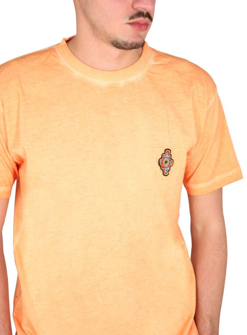 Marcelo Burlon Sunset Cross Regular T-Shirt Oranje