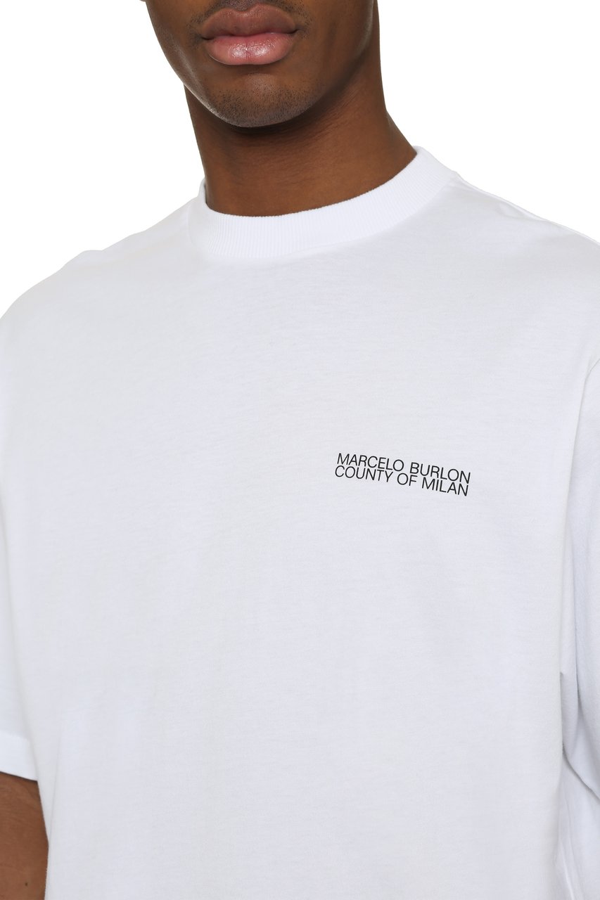 Marcelo Burlon Cotton crew-neck T-shirt Wit