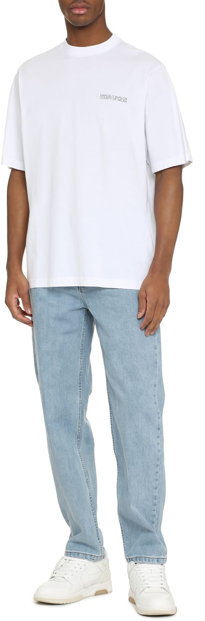 Marcelo Burlon Cotton crew-neck T-shirt Wit