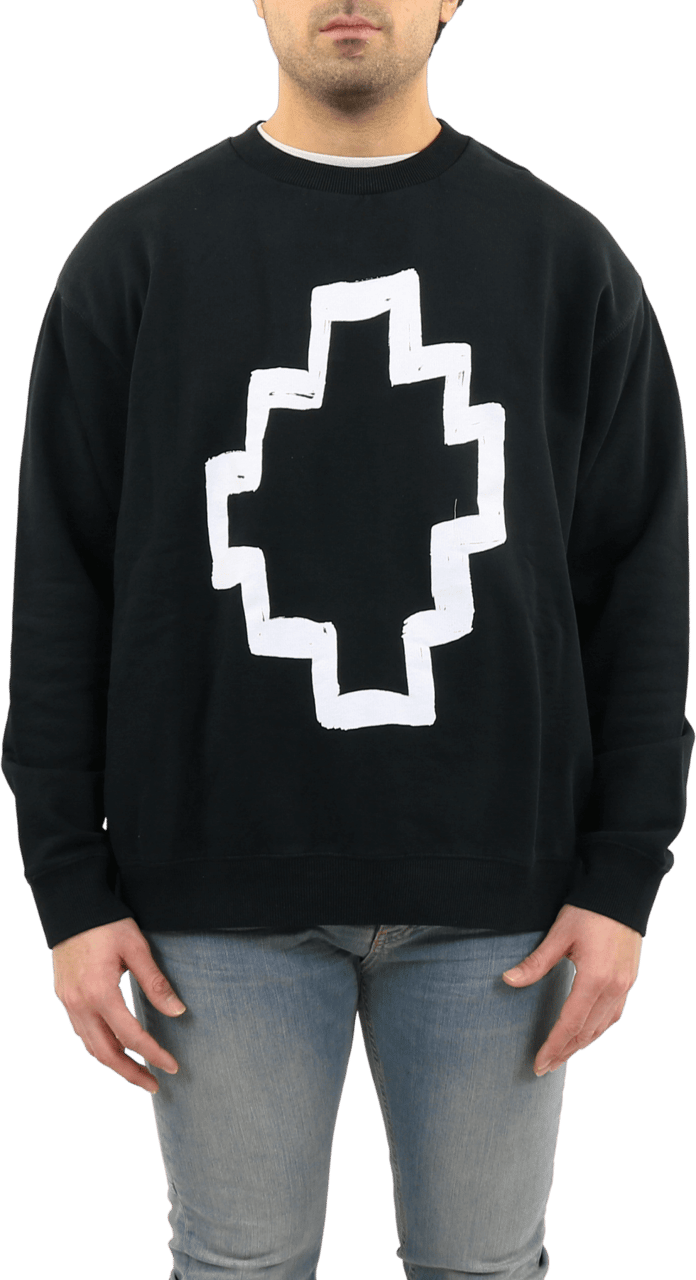 Marcelo Burlon Heren Tempera Coss Crewneck Zwart