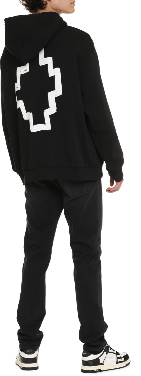 Marcelo Burlon Logo print hoodie Zwart