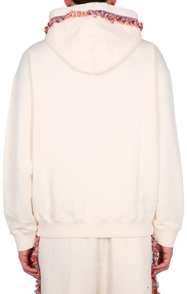 Marcelo Burlon Fringes Sweatshirt Neutraal