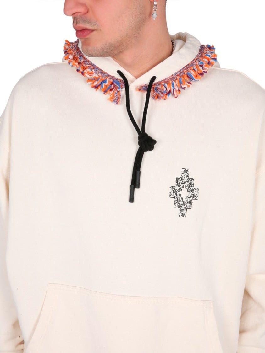Marcelo Burlon Fringes Sweatshirt Neutraal