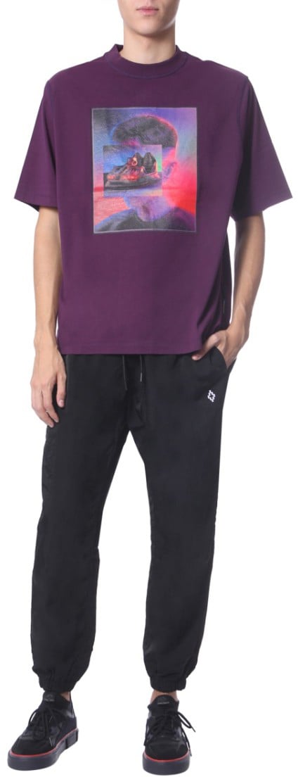 Marcelo Burlon Tapered Black Jogging Pants Zwart