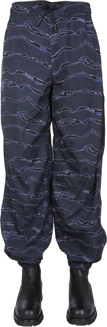 Marcelo Burlon Jogging Pants With Camou Print Grijs
