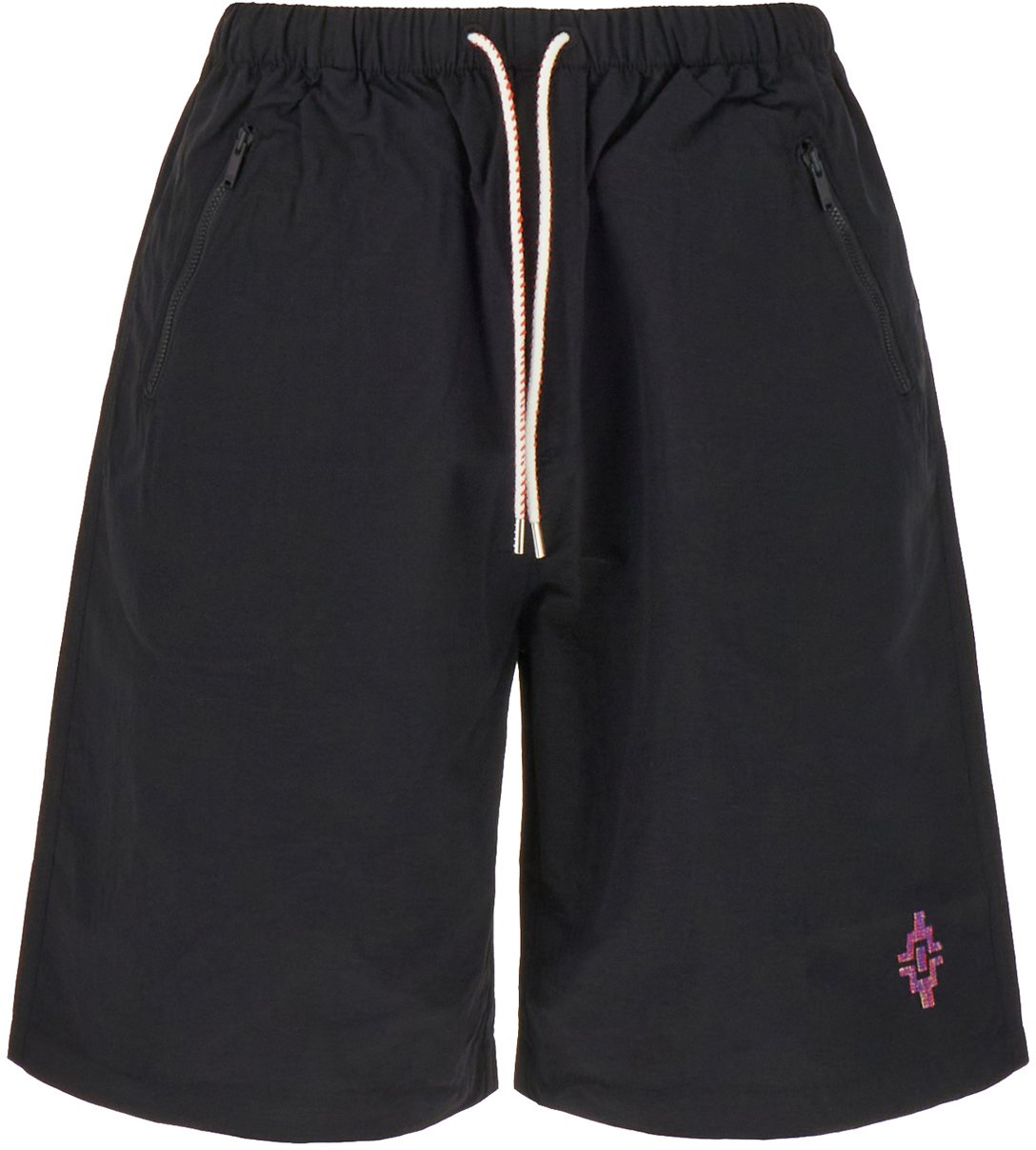 Marcelo Burlon Marcelo Burlon Black nylon bermuda shorts Zwart