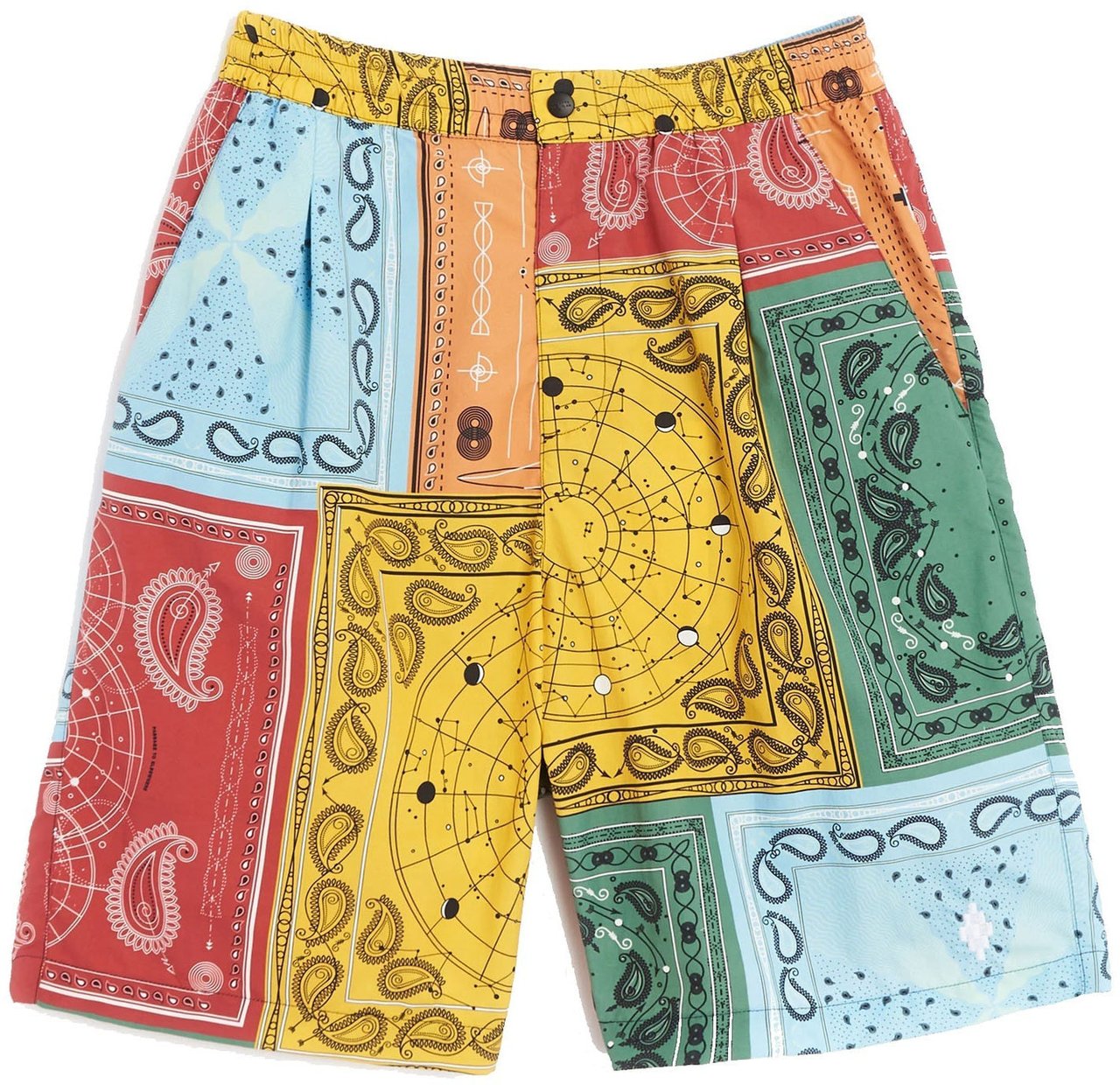 Marcelo Burlon Marcelo Burlon  All Over Bandana Shorts Geel