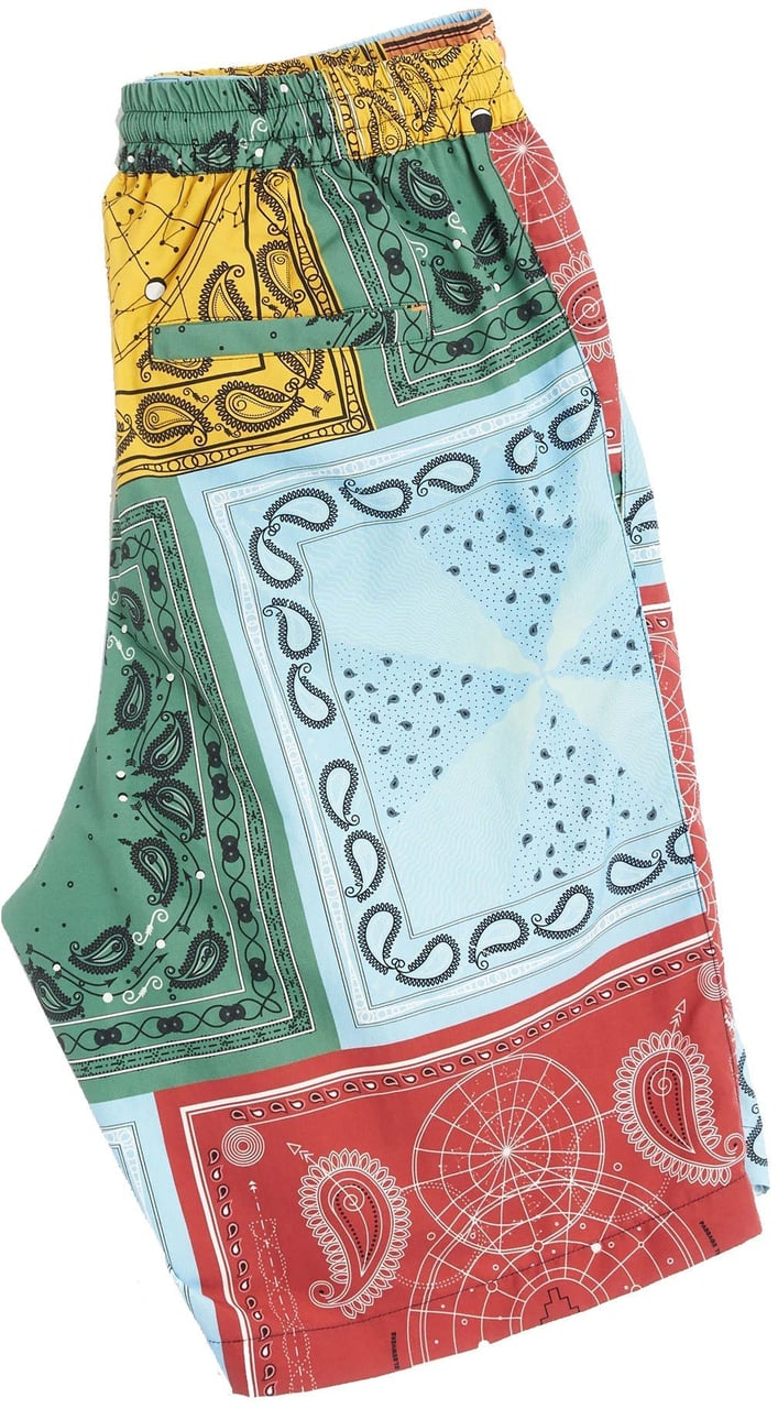 Marcelo Burlon Marcelo Burlon  All Over Bandana Shorts Geel