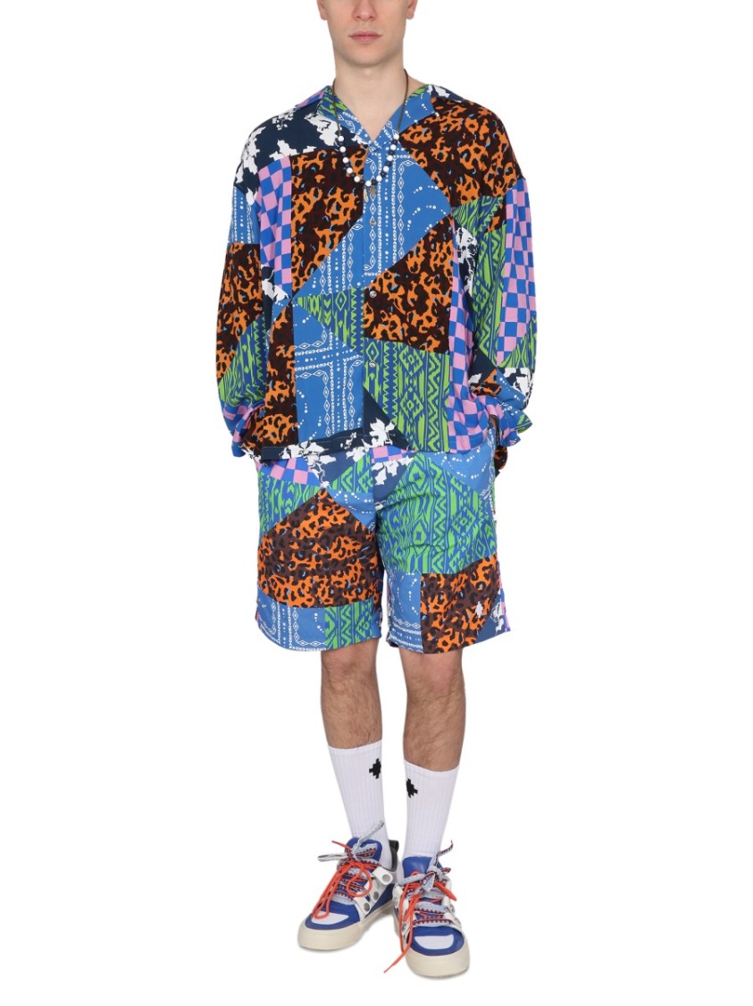 Marcelo Burlon Mix & Match Bermuda Shorts Blauw