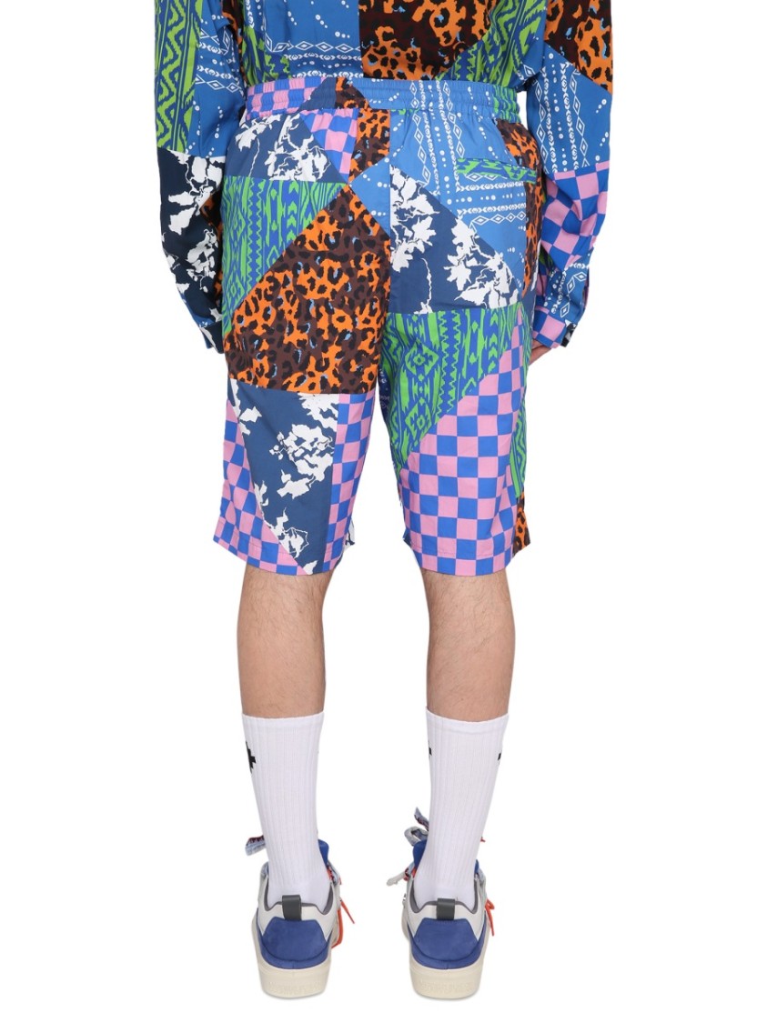 Marcelo Burlon Mix & Match Bermuda Shorts Blauw