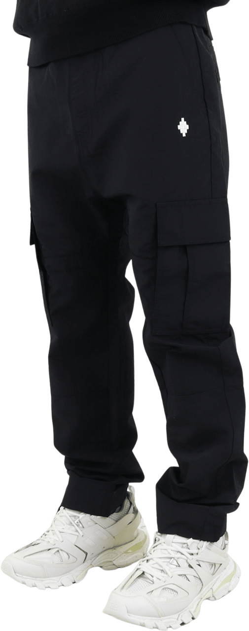 Marcelo Burlon Heren Cross Nylon Cargo Pants Zwart