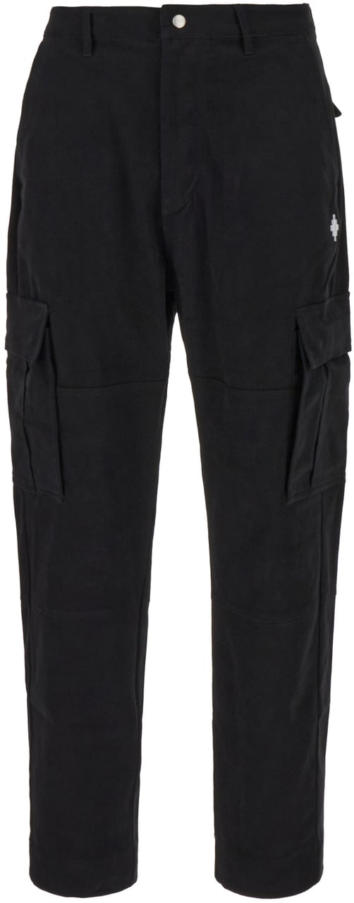 Marcelo Burlon Marcelo Burlon Black cotton stretch cargo pants Zwart