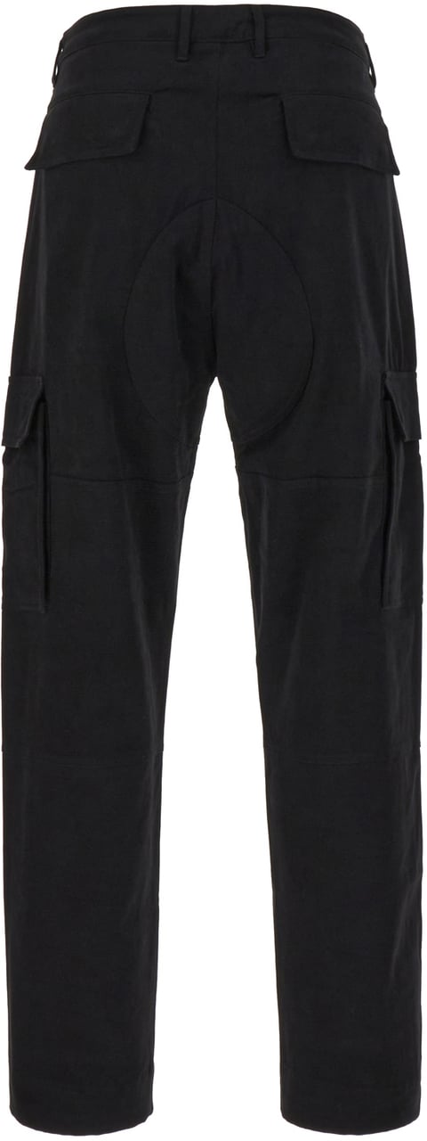 Marcelo Burlon Marcelo Burlon Black cotton stretch cargo pants Zwart