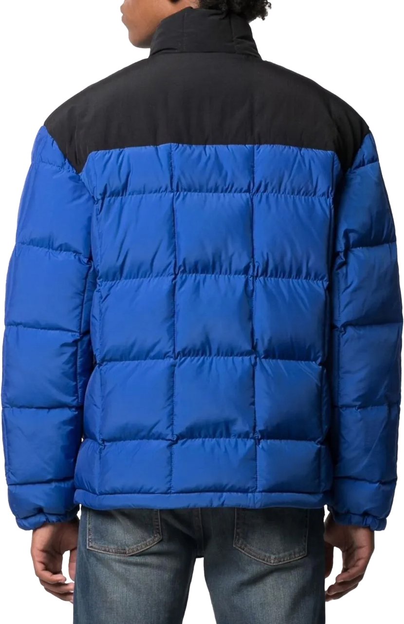 Marcelo Burlon Cross Block Logo Down Jacket Blauw