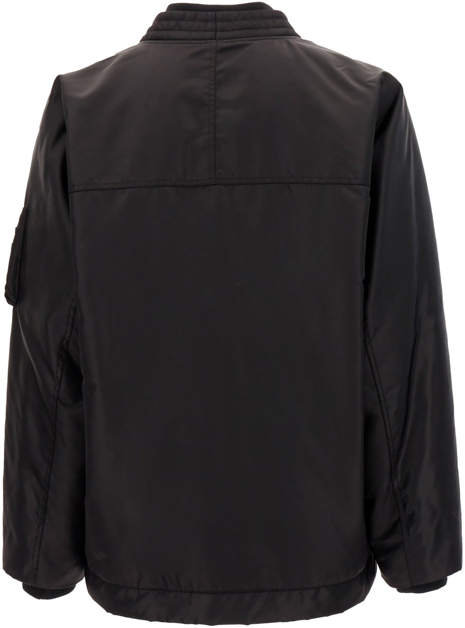 Marcelo Burlon Marcelo Burlon Black nylon padded bomber jacket Zwart