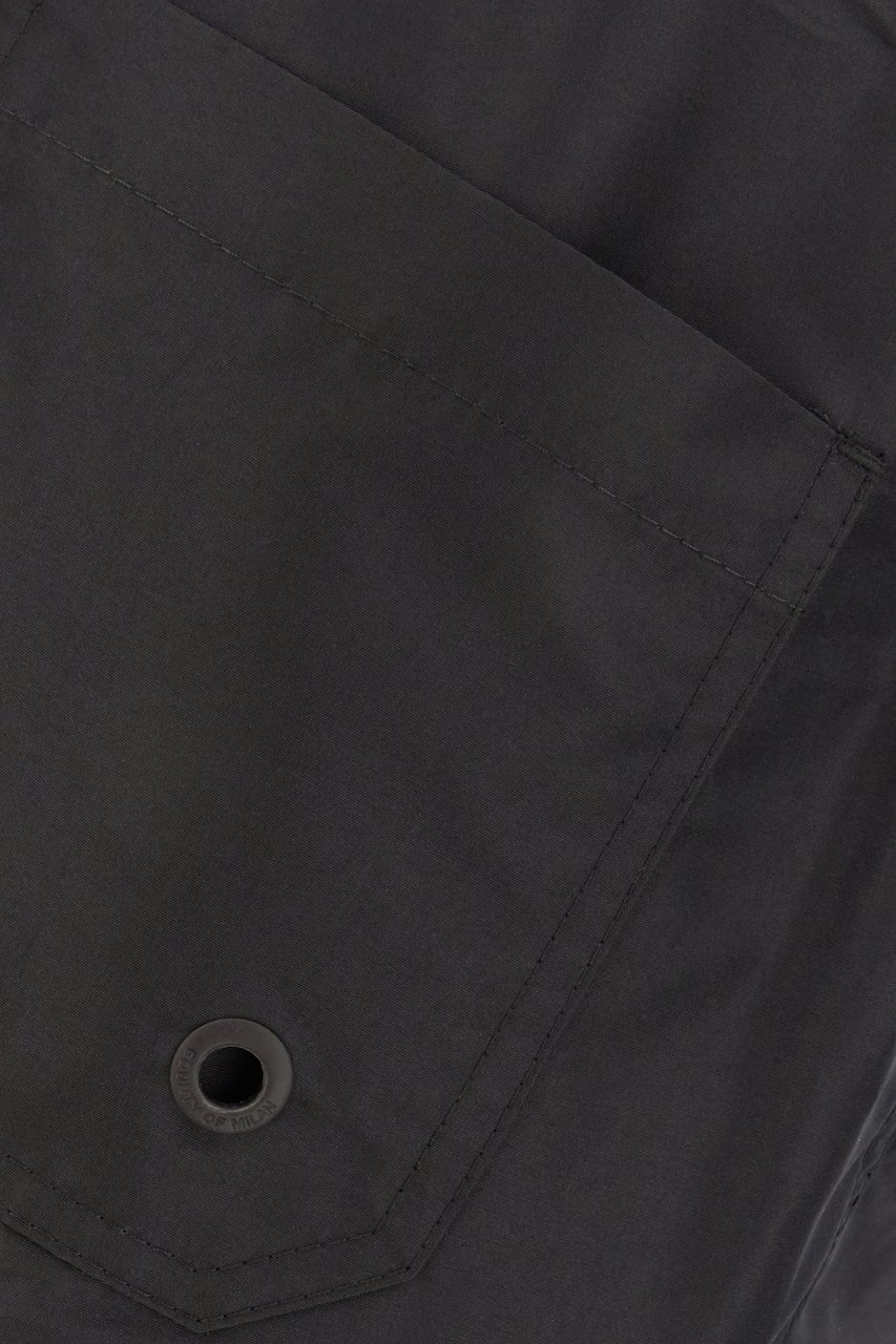 Marcelo Burlon Marcelo Burlon Black polyester swimming shorts Zwart