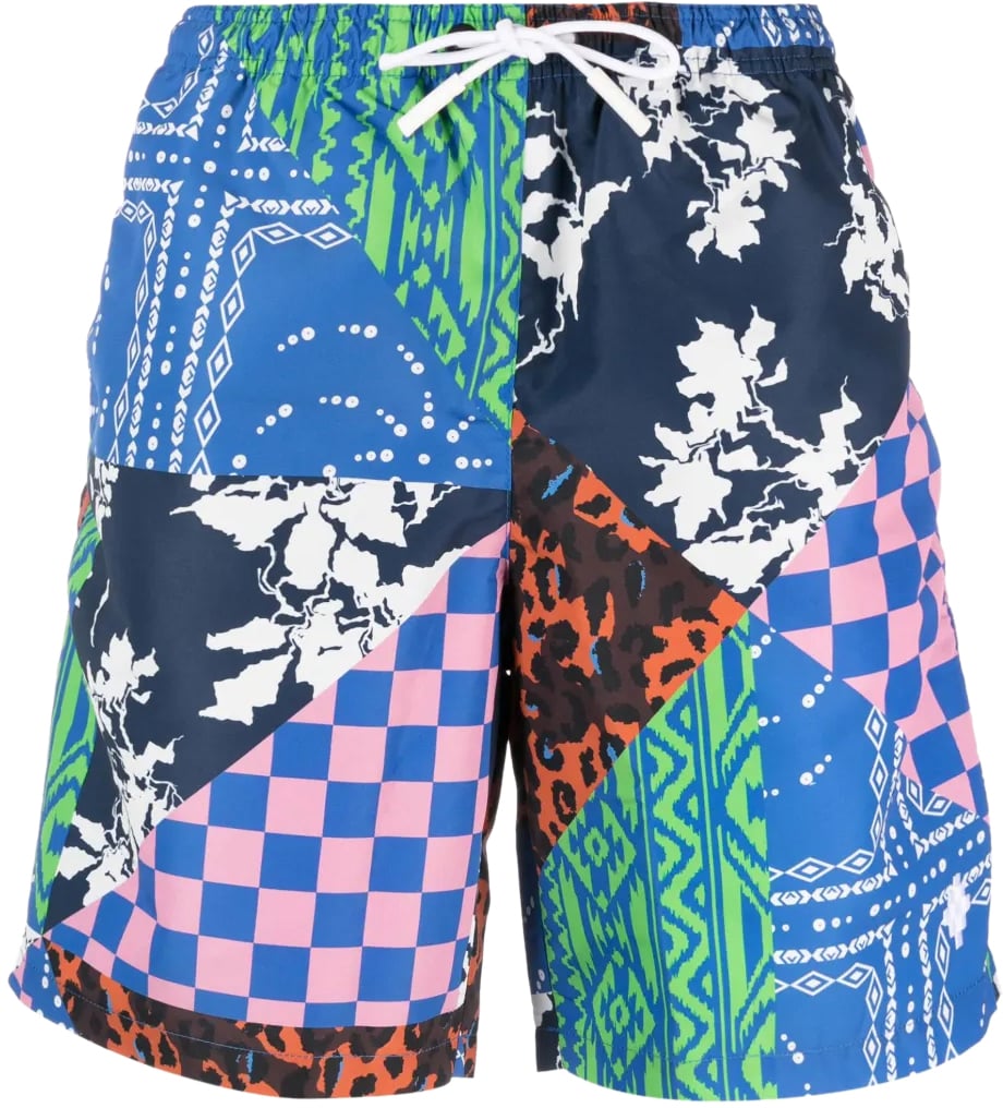 Marcelo Burlon Mix&match Patchwork Swim Shorts Divers