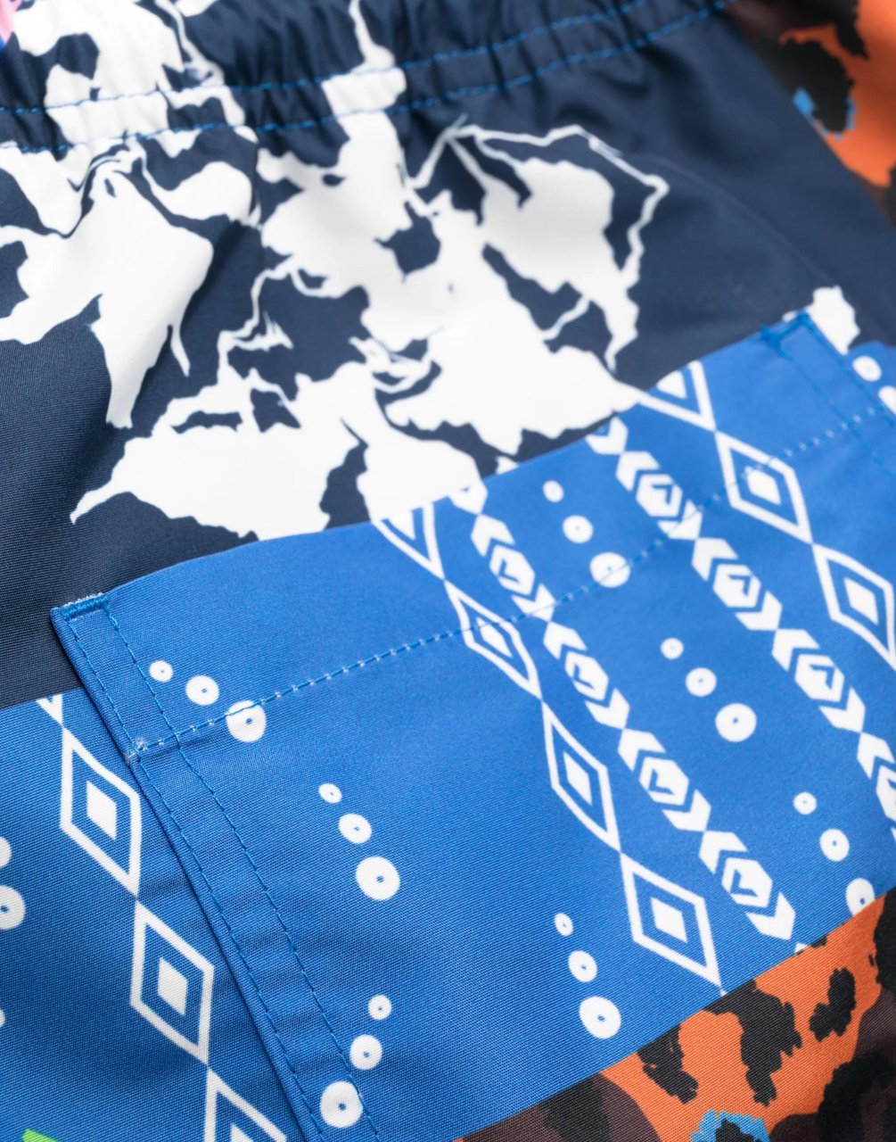 Marcelo Burlon Mix&match Patchwork Swim Shorts Divers