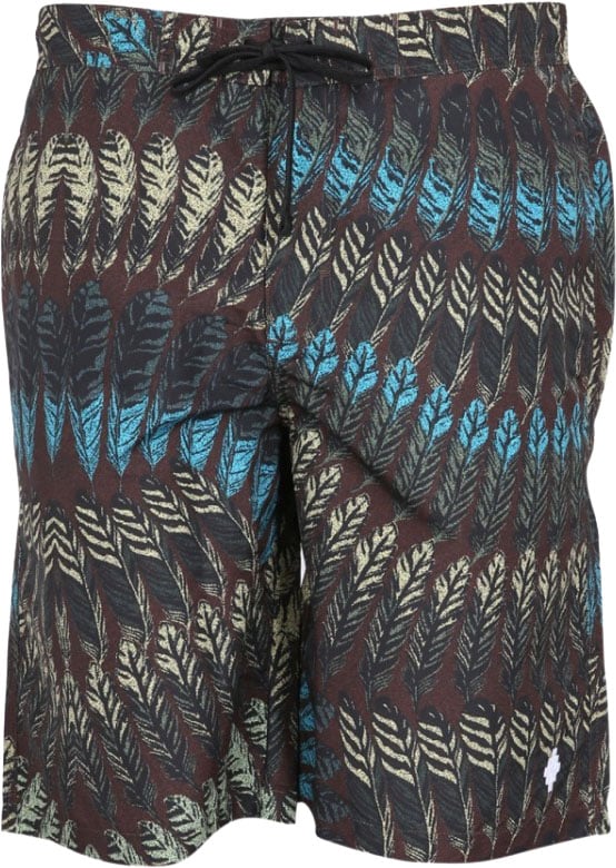 Marcelo Burlon Logo Print Boxer Swimsuit Bruin