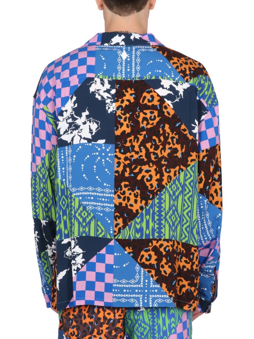 Marcelo Burlon Hawaii Mix & Match Shirt Blauw