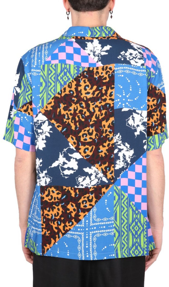 Marcelo Burlon Hawaii Mix & Match Shirt Blauw