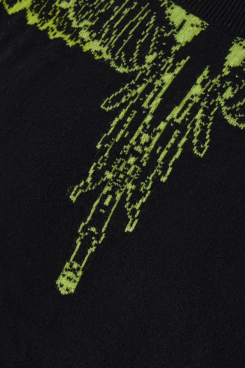 Marcelo Burlon Marcelo Burlon Black cotton blend sweater Zwart