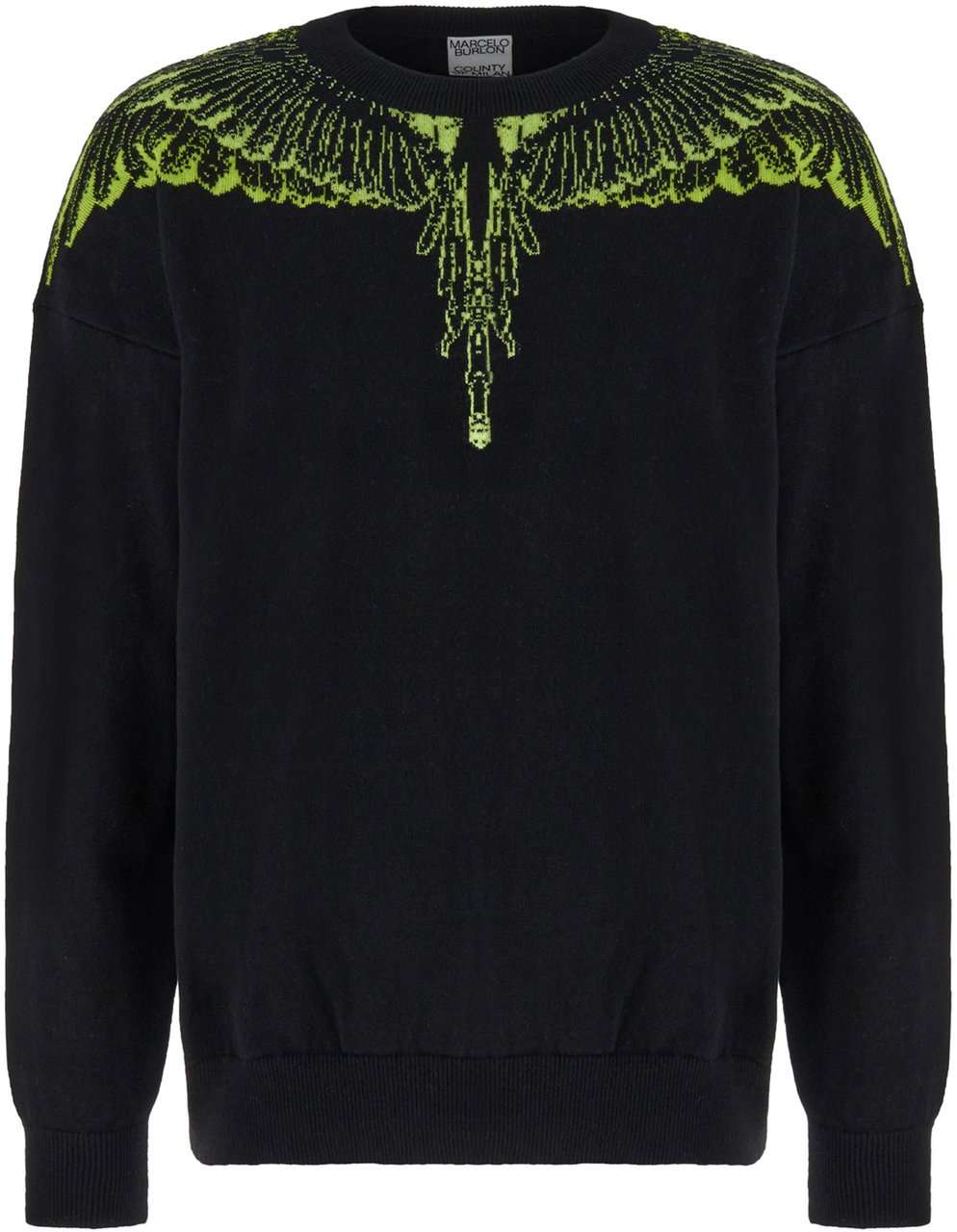 Marcelo Burlon Marcelo Burlon Black cotton blend sweater Zwart