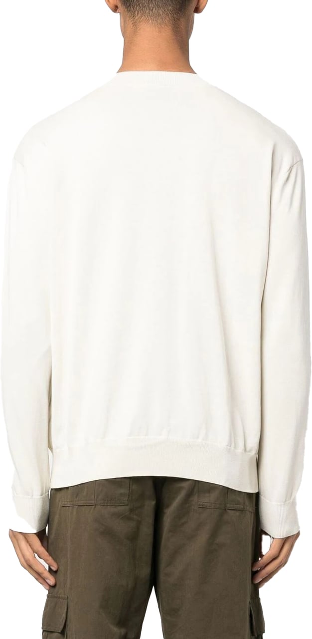 Marcelo Burlon sunset cross knit basic crew white Wit