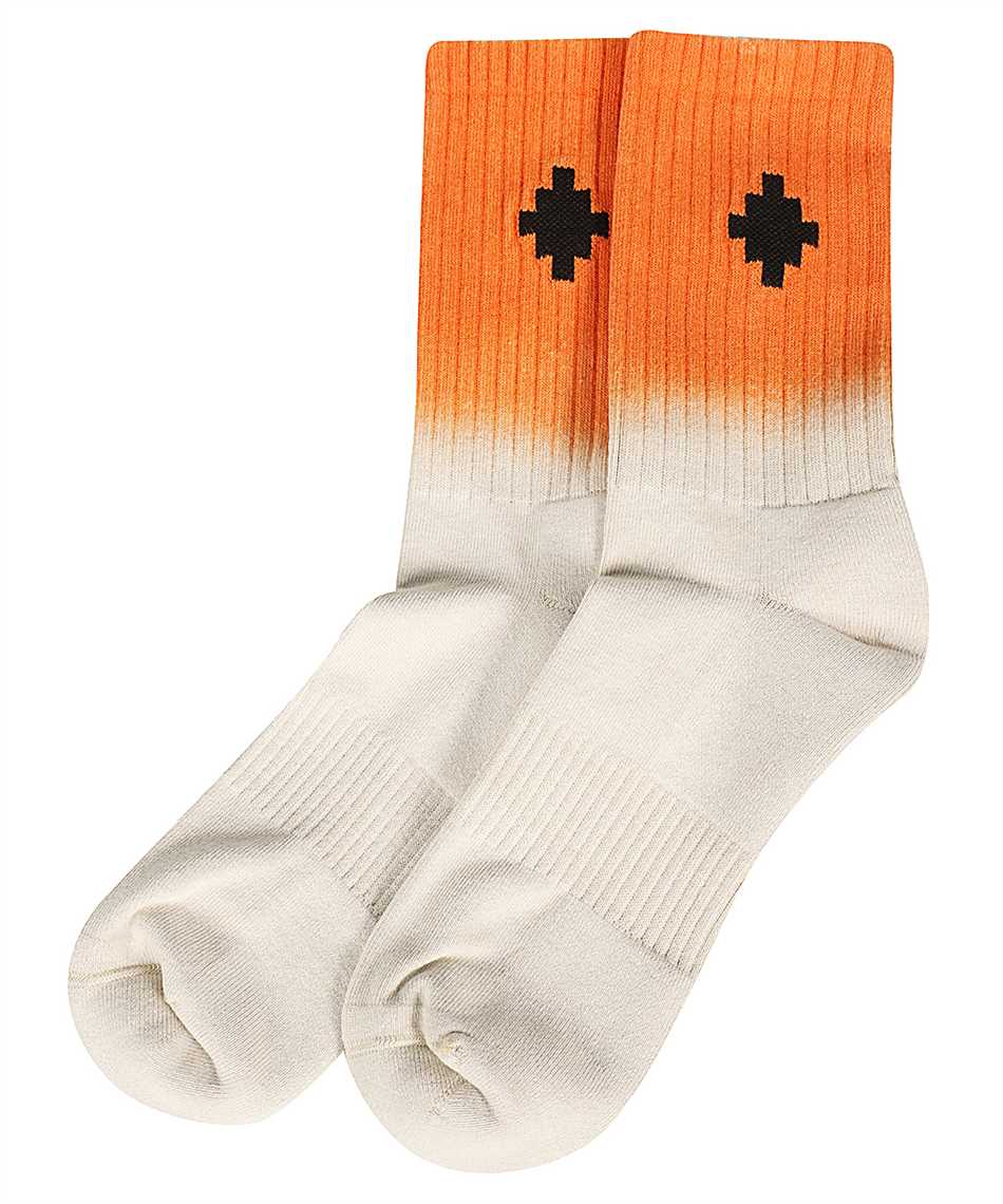 Marcelo Burlon Ribbed knee high socks Oranje