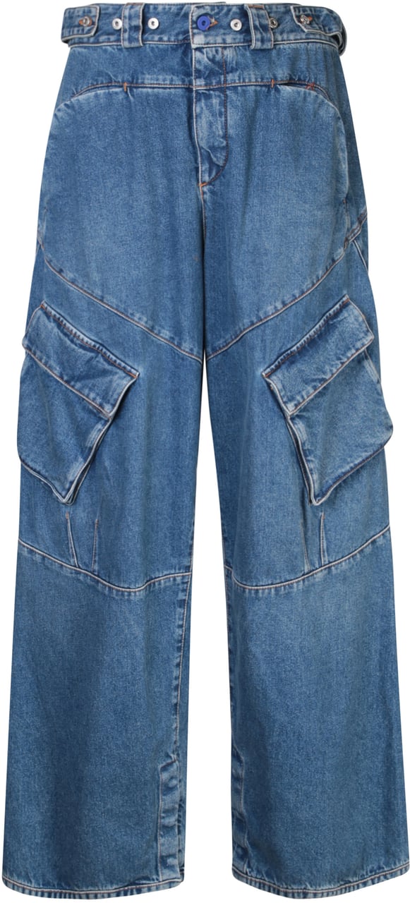 Marcelo Burlon MARCELO BURLON Blue Trousers Blauw