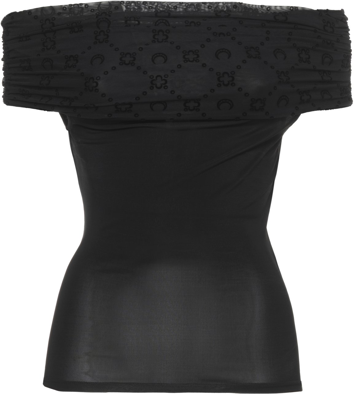 Marine Serre Top Black Zwart