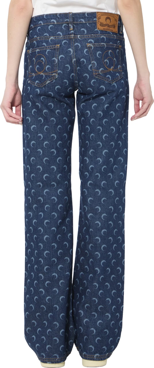 Marine Serre Midnight Bootcut jeans Blauw