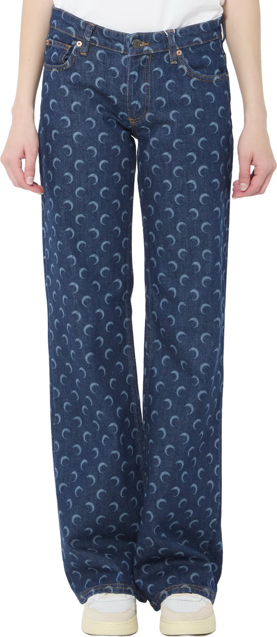 Marine Serre Midnight Bootcut jeans Blauw