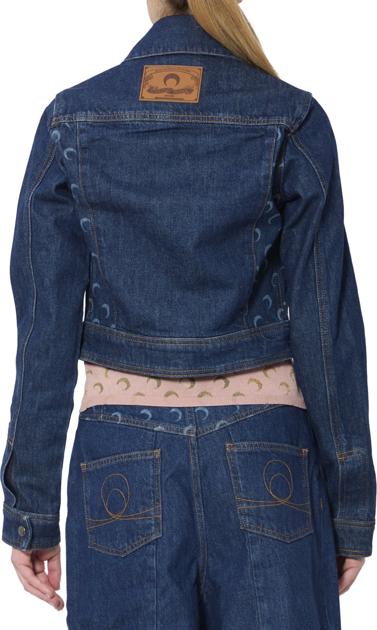 Marine Serre Midnight Trucker jacket Blauw