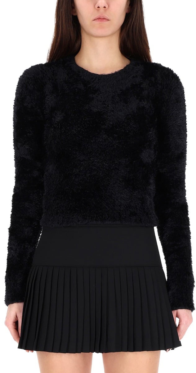 Marine Serre "WILD FLUFFY" JERSEY Zwart