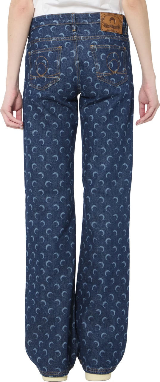 Marine Serre Midnight Bootcut jeans Blauw