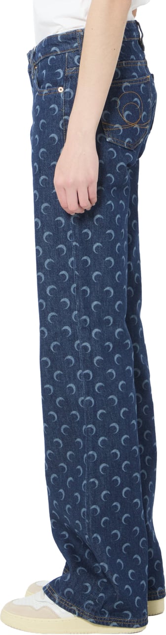 Marine Serre Midnight Bootcut jeans Blauw