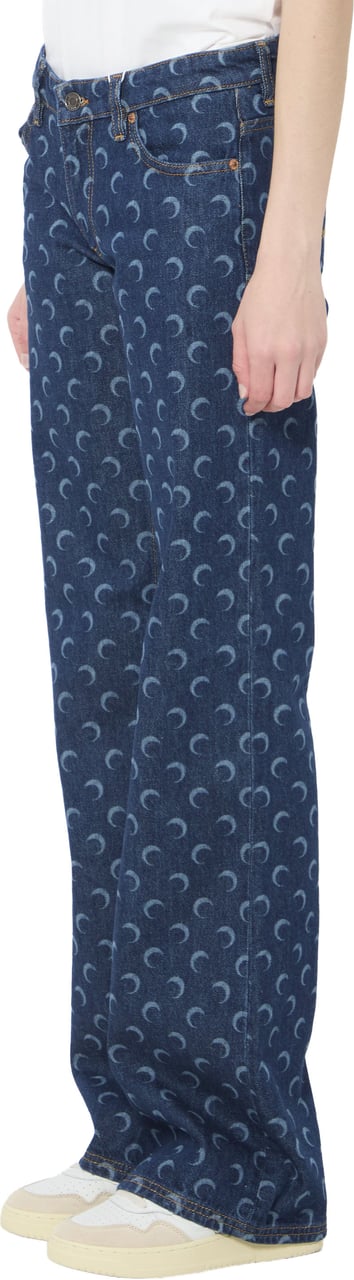 Marine Serre Midnight Bootcut jeans Blauw