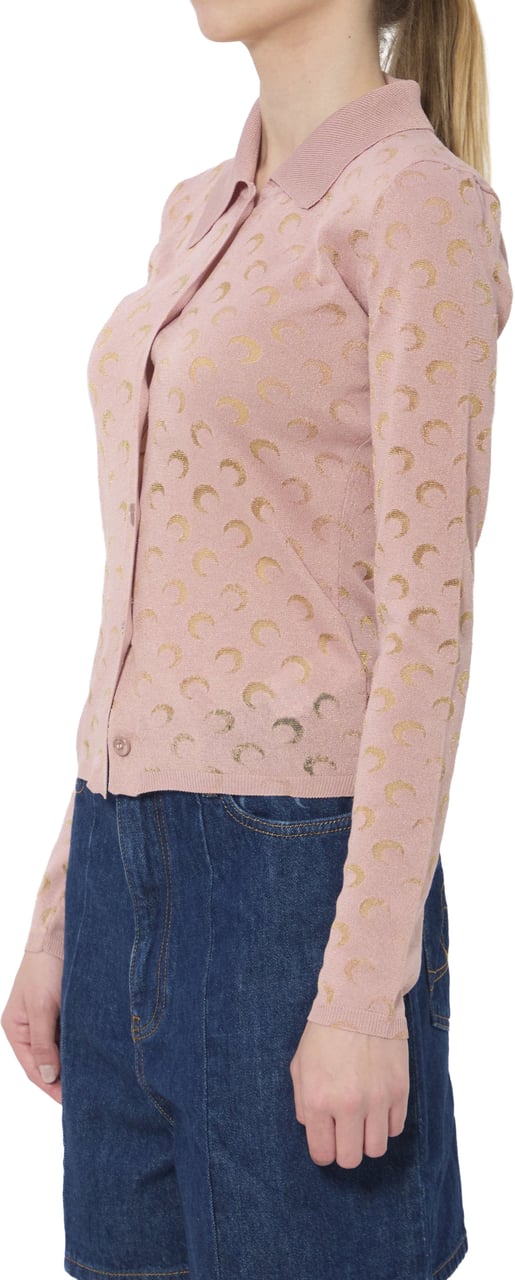 Marine Serre Moon Devore shirt Roze
