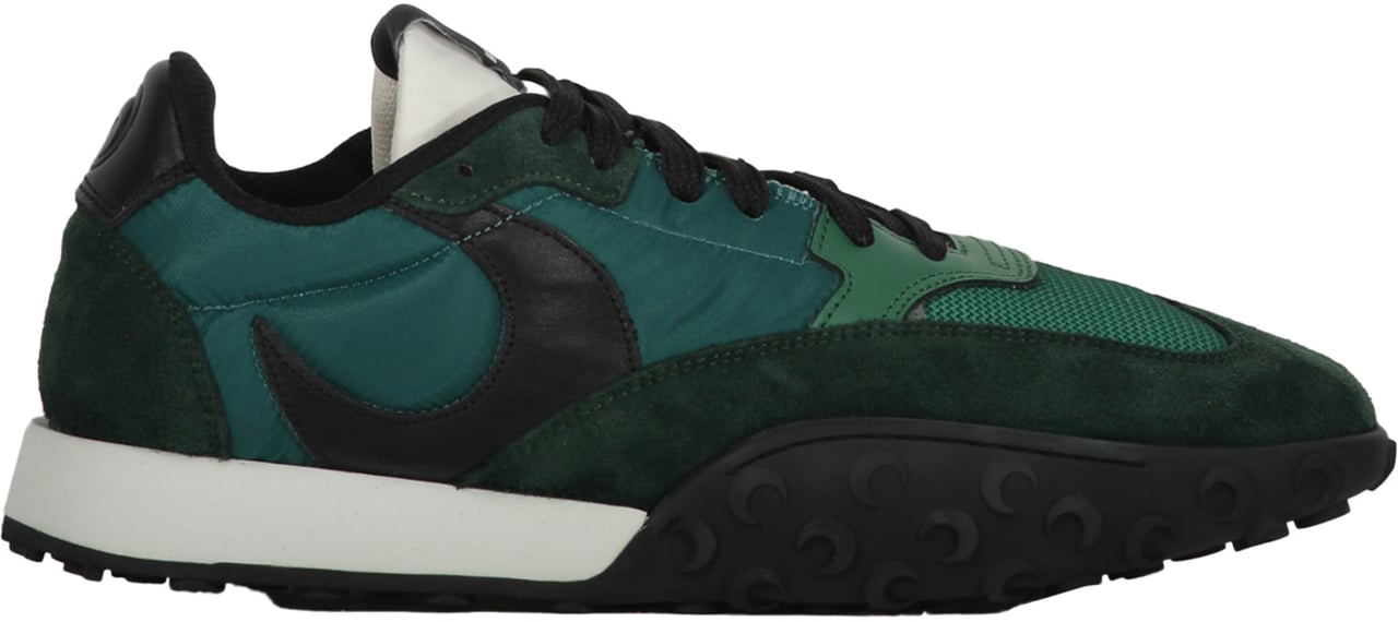 Marine Serre Leather and suede inserts sneakers Groen