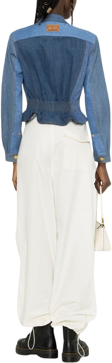 Marine Serre Coats Blue Blauw