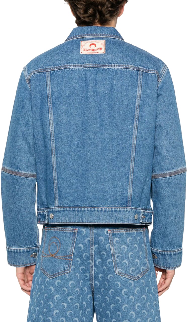 Marine Serre Coats Clear Blue Blauw